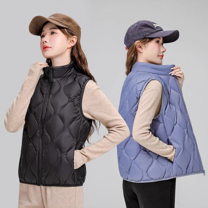 Damen gesteppte Thermo-Kapuzenjacke mit diamantförmiger Steppung Echoarchiv
