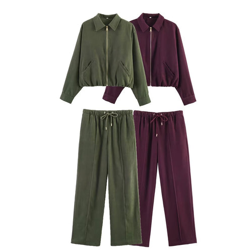 Damen Weite Highwaist-Hose mit Kordelzug, Bügelfalte und fließender Stoffqualität Echo Archiv