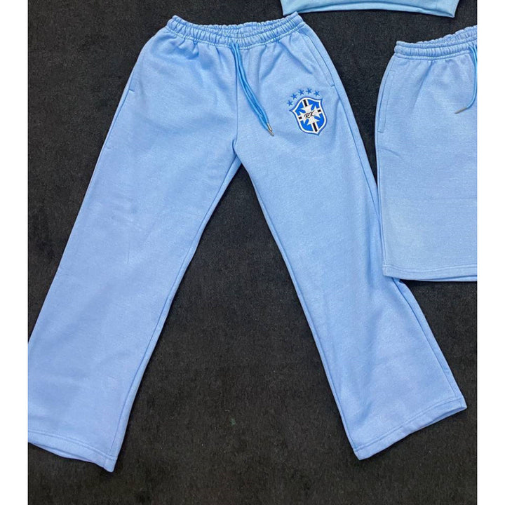 Damen nan weite Jogginghose mit elastischem Bund, Tunnelzug und gesticktem Emblem Echo Archiv