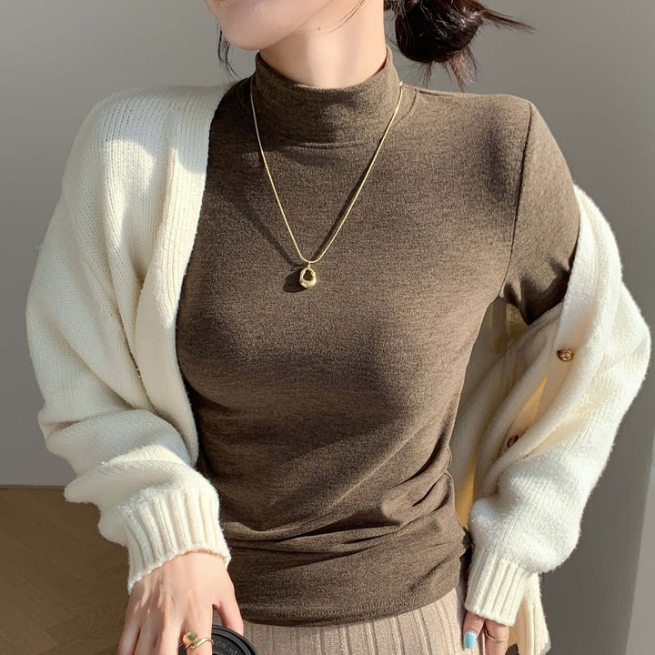 Damen Elegantes Langarmshirt mit hohem Kragen Echo Archiv