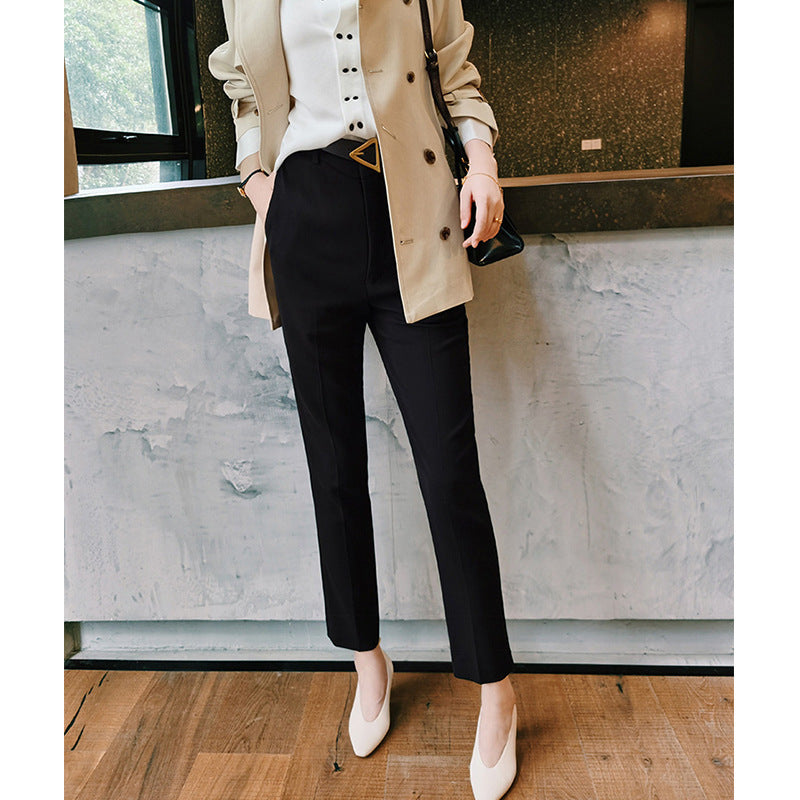 Damen Elegante Hochtaillierte Anzughose Echoarchiv