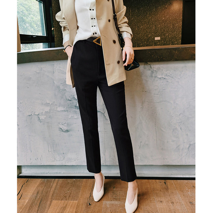 Damen Elegante Hochtaillierte Anzughose Echoarchiv