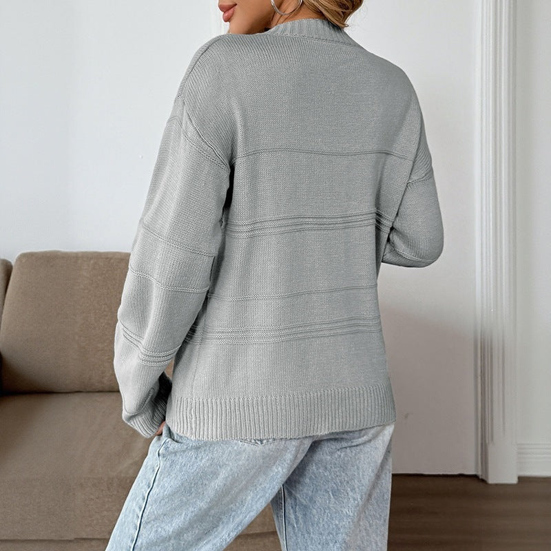 Damen Lässiger Off-Shoulder Strickpullover Echo Archiv
