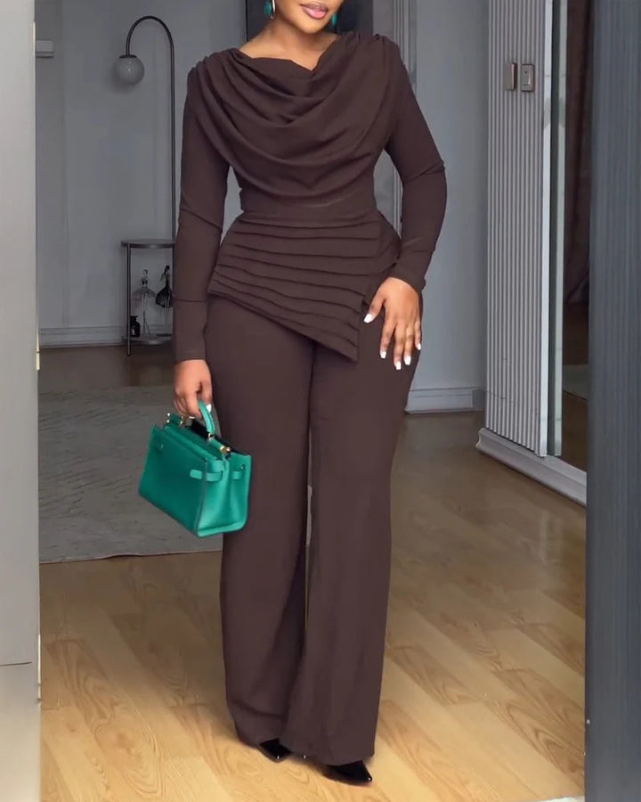 Damen Elegantes Wickel-Jumpsuit mit Drapierung Echo Archiv