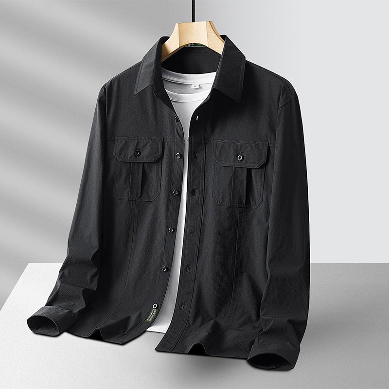 Herren Outdoor-Hemd mit Brustklappen, Ripstop-Gewebe und Regular-Fit Echo Archiv