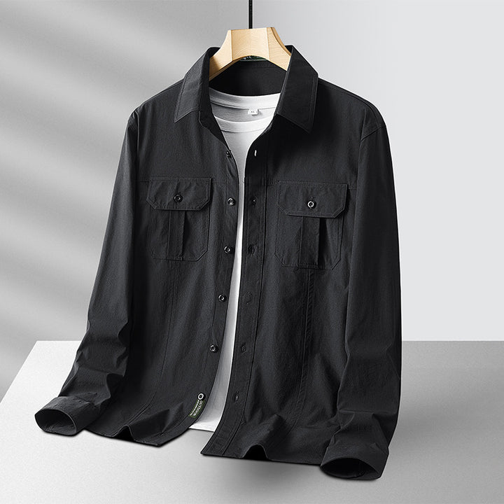 Herren Outdoor-Hemd mit Brustklappen, Ripstop-Gewebe und Regular-Fit Echo Archiv