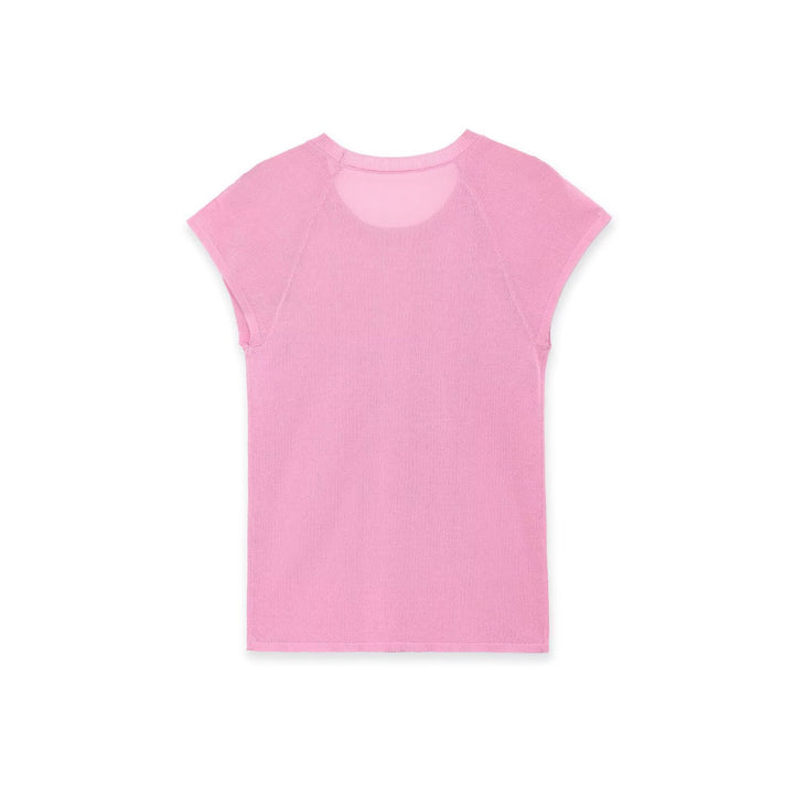 Damen Kurzarmoberteil mit feiner Struktur und lässigem Schnitt Echo Archiv