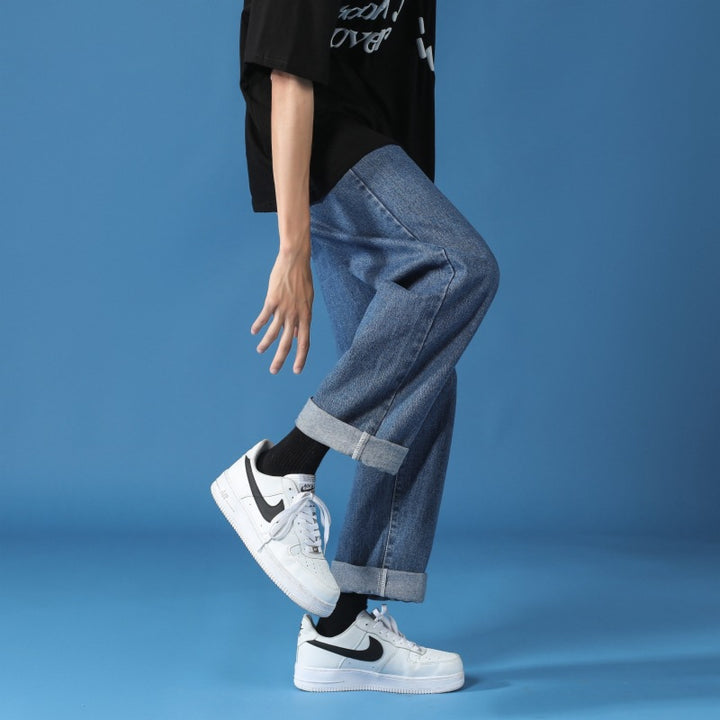 Unisex Weit geschnittene Denim-Hose Echoarchiv