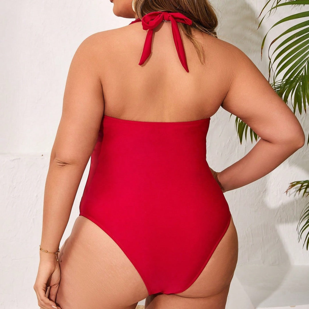 Damen Einteiler Badeanzug mit raffiniertem Knotted-Design Echo Archiv