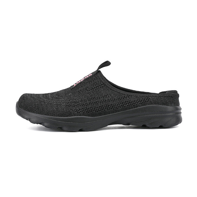 Damen nan gestrickter Mule-Sneaker mit offenem Fersenkragen, elastischem Einstieg und gepolsterter Laufsohle Echo Archiv