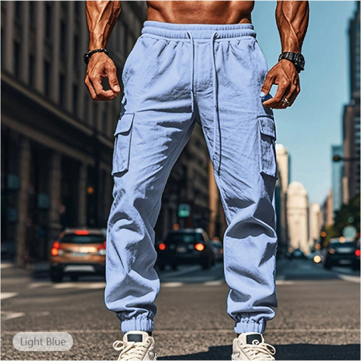Herren Cargo-Hose aus atmungsaktivem Material mit elastischem Bund und praktischen Taschen Echoarchiv