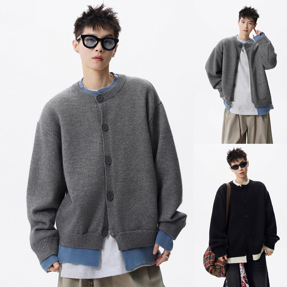 Damen Oversized Strickjacke mit Knopfleiste Echoarchiv