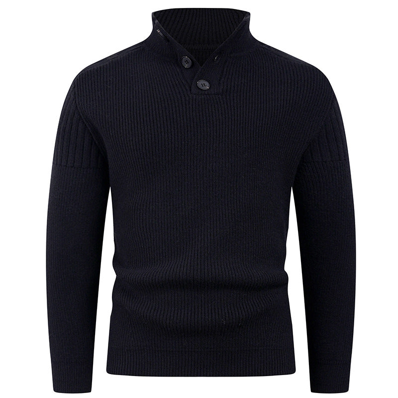 Herren innovativer Halbreißverschluss Pullover mit Rippstruktur Echoarchiv