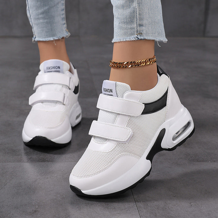 Damen nan sportliche Plateausneaker mit Klettverschluss und sichtbarer Luftpolstersohle aus atmungsaktivem Mesh Echo Archiv