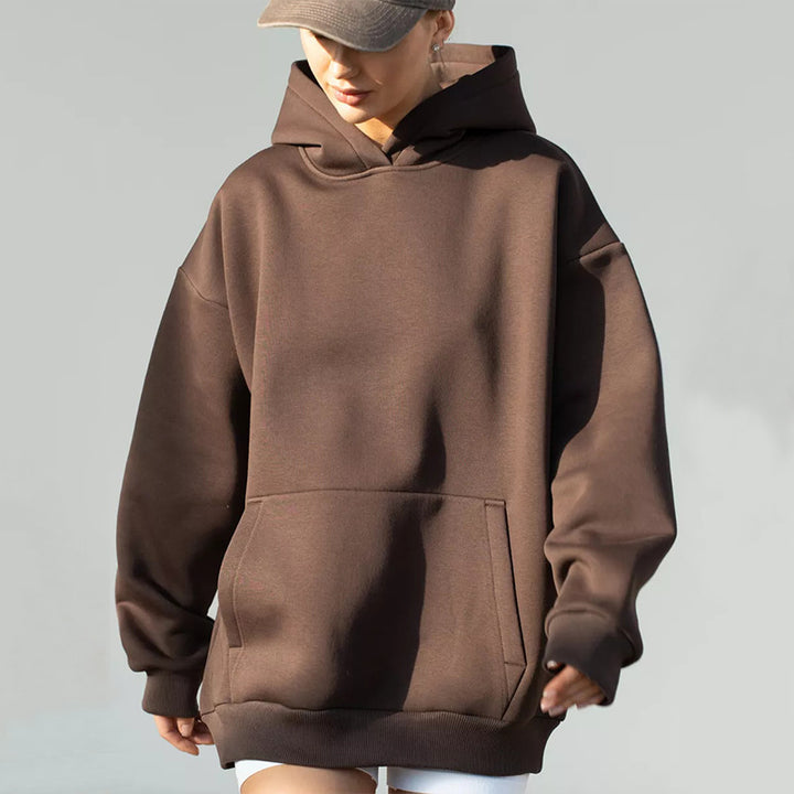Damen nan oversized Kapuzenpullover mit Kängurutasche und dropped-shoulder Schnitt Echo Archiv