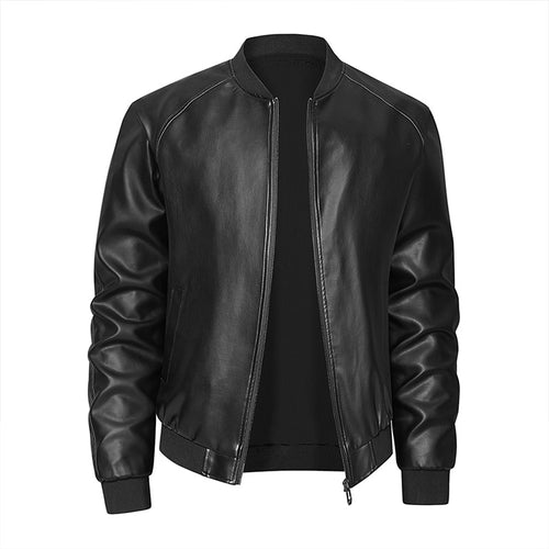 Herren elegante Lederjacke mit modischem Schnitt und praktischen Taschen Echoarchiv