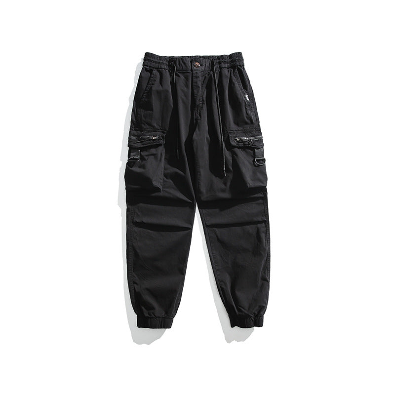 Herren Multifunktionale Cargo-Jogginghose mit D-Ringen, Reißverschluss‑Klappen und elastischen Bündchen Echo Archiv
