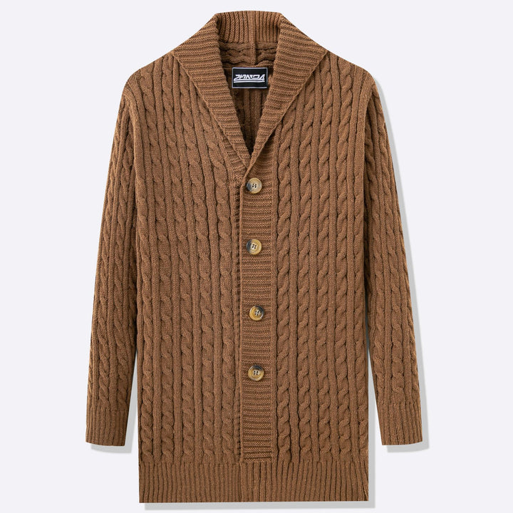 Herren Strickjacke mit offenem Design und Knopfdetails Echoarchiv