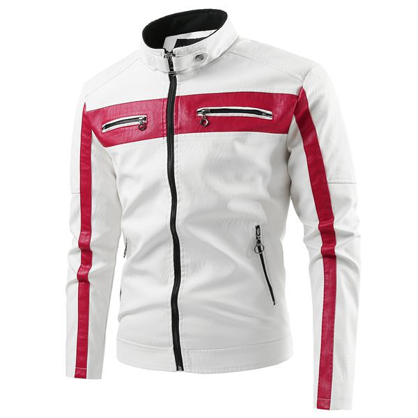 Herren Sportliche Kunstlederjacke mit Reißverschluss Echo Archiv