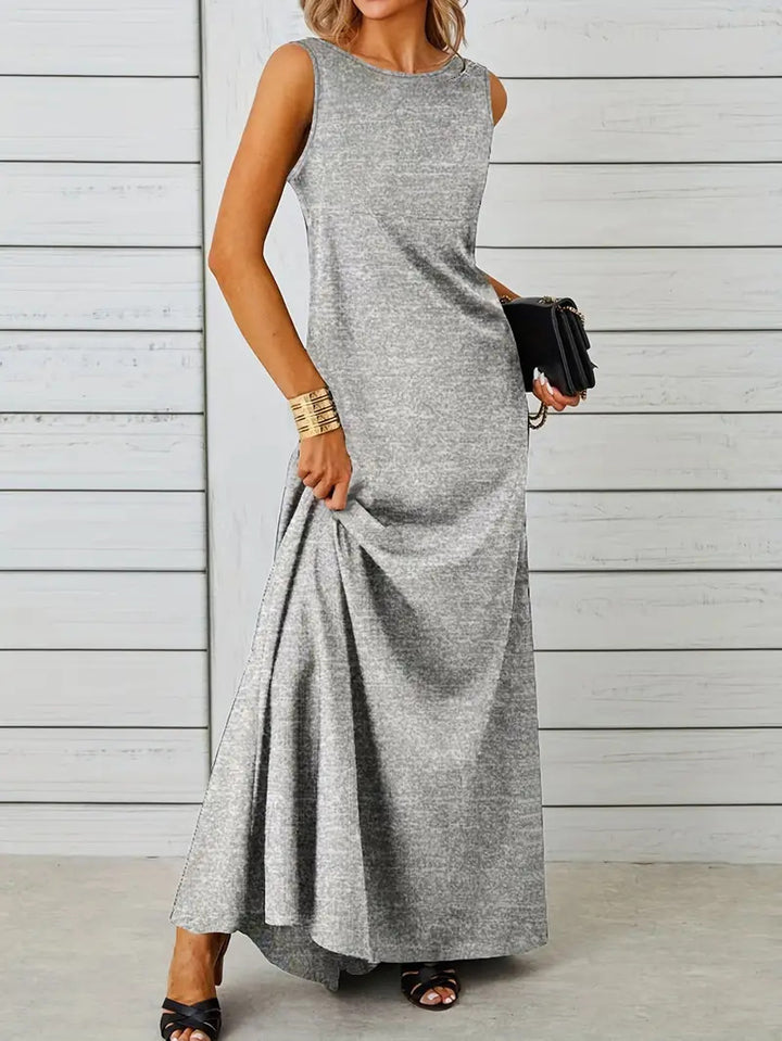 Damen elegantes Maxikleid mit schwingendem Saum und klassischem Schnitt Echo Archiv