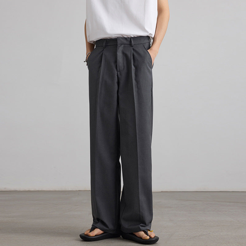 Herren Weite Hochtaillierte Bundfaltenhose mit Bügelfalte und entspannter Silhouette Echo Archiv