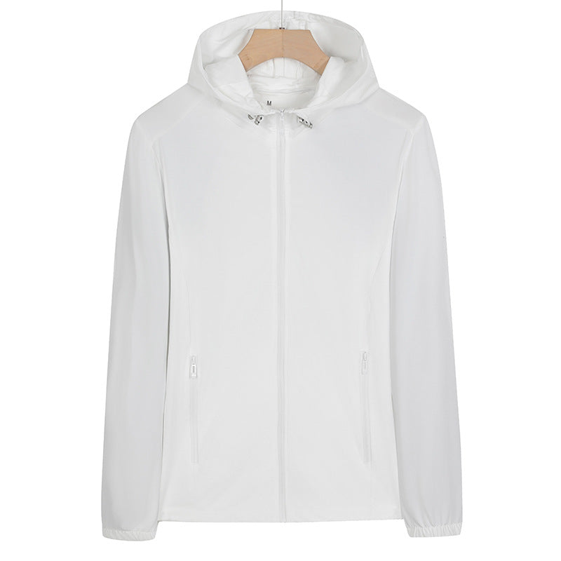 Unisex Leichte wind- und wasserabweisende Kapuzen‑Übergangsjacke mit durchgehendem Reißverschluss, Reißverschlusstaschen & elastischen Bündchen Echoarchiv