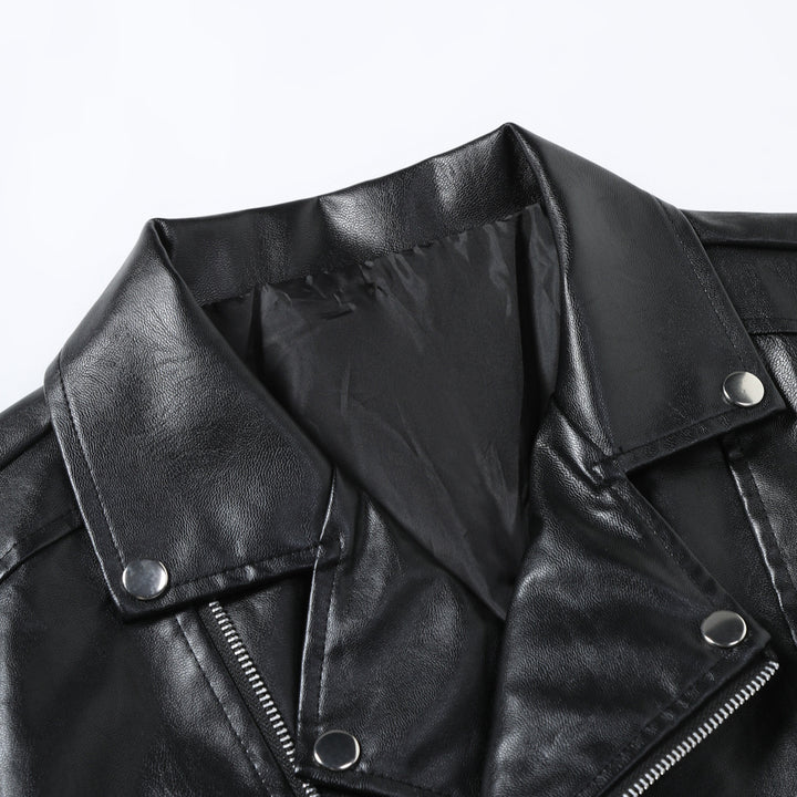 Herren stilvolle Bikerjacke aus hochwertigem Kunstleder Echoarchiv