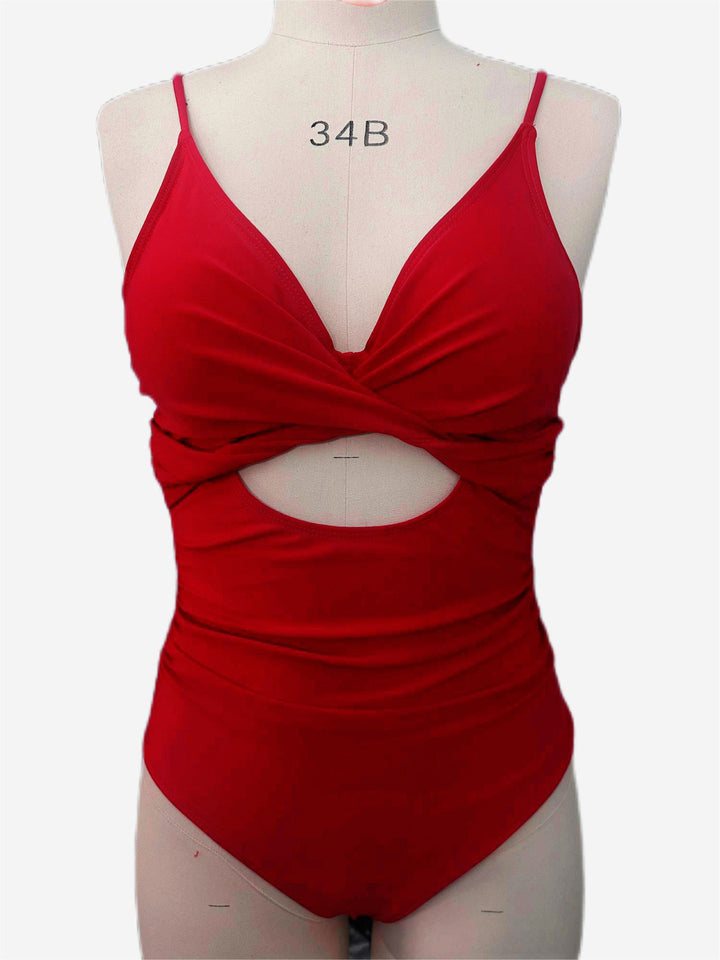 Damen Eleganter Einteiler-Badeanzug mit modischem Cut-Out Echo Archiv