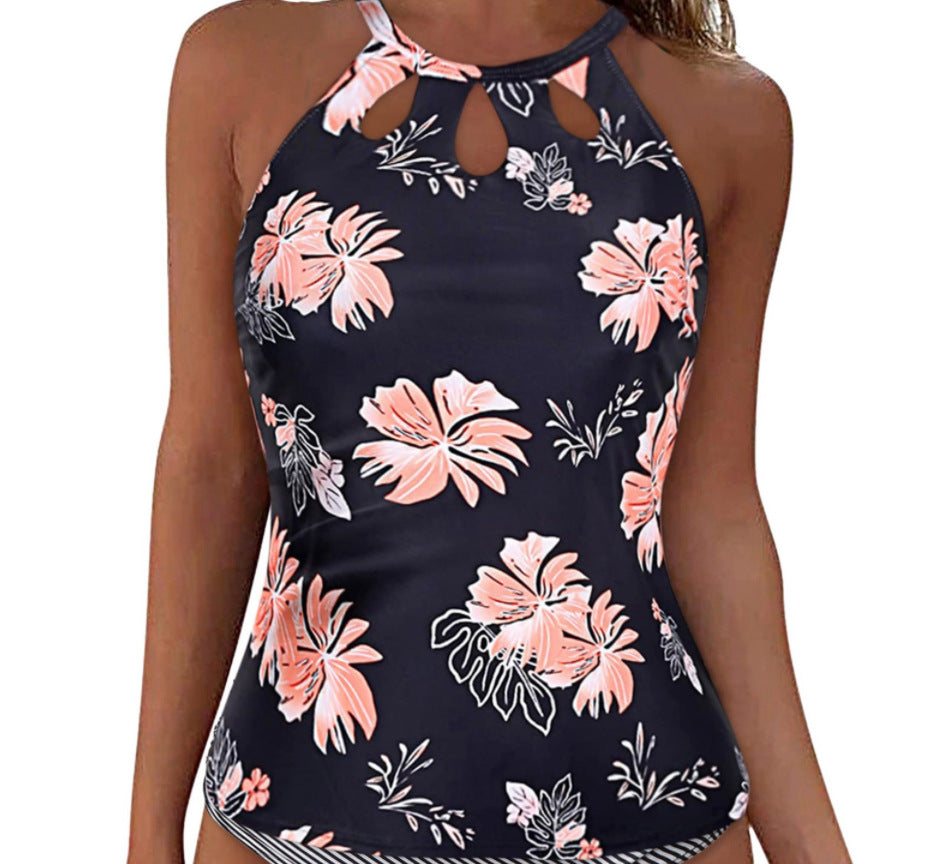 Damen Sportliches Tankini-Oberteil mit modischem Rundhalsausschnitt und Cut-Outs Echo Archiv