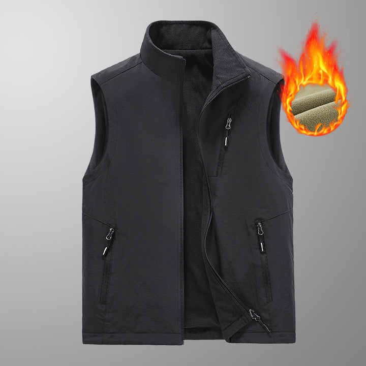 Herren Wärmende Fleece-Jacke ohne Ärmel Echo Archiv