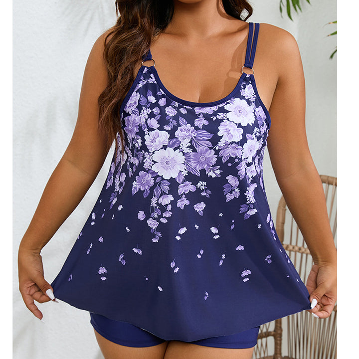 Damen Sportlicher Tankini-Badeanzug mit floralem Design und modischem Schnitt Echo Archiv