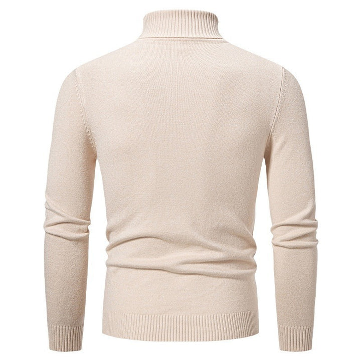 Herren eleganter Rollkragenpullover mit strukturiertem Design Echoarchiv