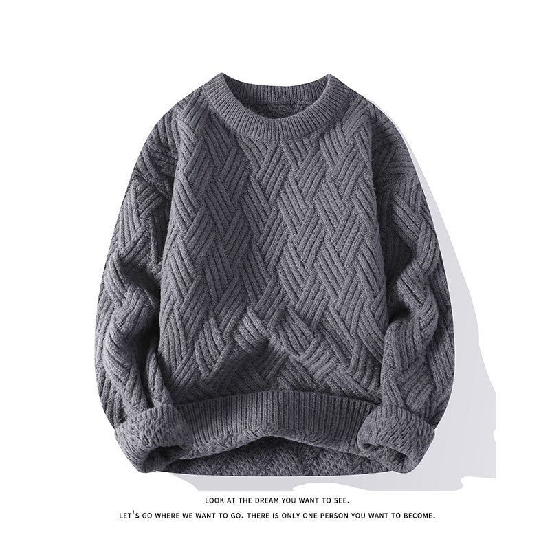 Damen nan grobgestrickter Oversize-Pullover mit Zopfmuster und elastischem Rippbund Echo Archiv