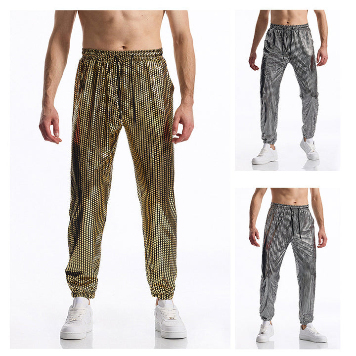 Herren atmungsaktive Jogginghose mit modernem Punktedesign Echoarchiv
