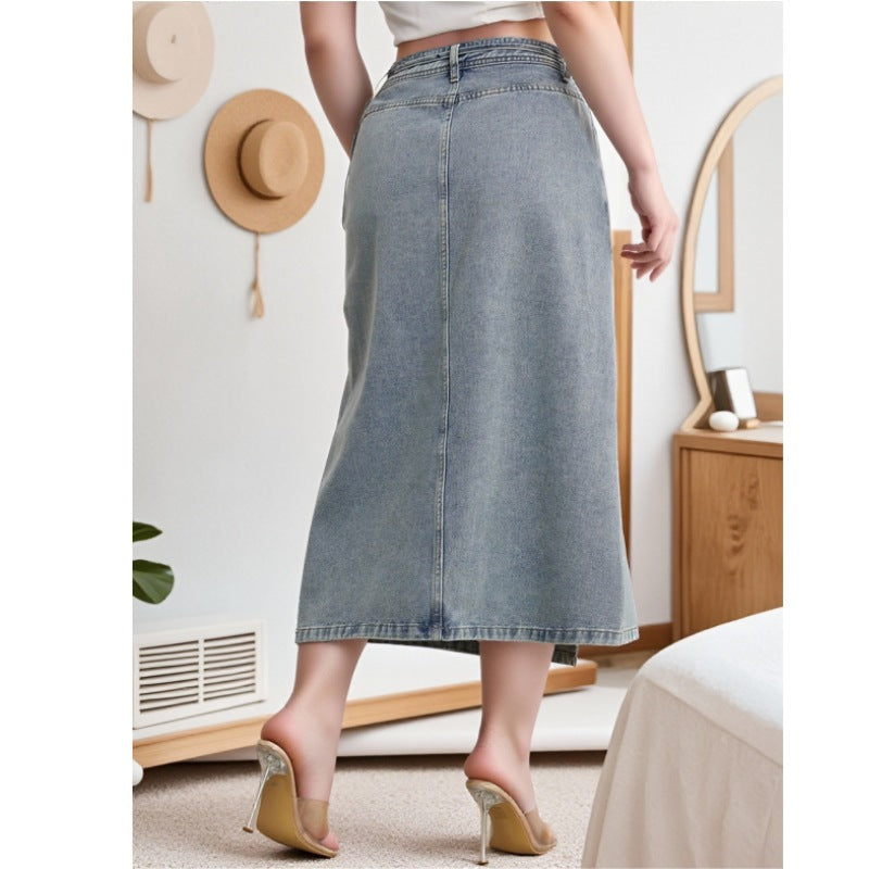 Damen Maxirock mit zeitlosem Wickeldesign und Gürteldetail Echo Archiv