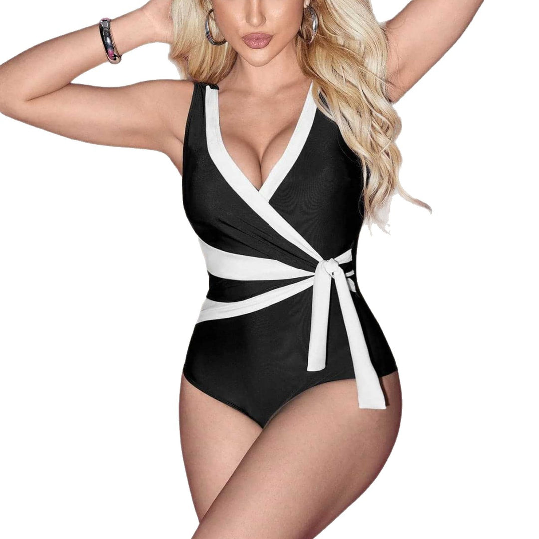 Damen Einteiliger Badeanzug mit elegantem Wickel-Design Echo Archiv