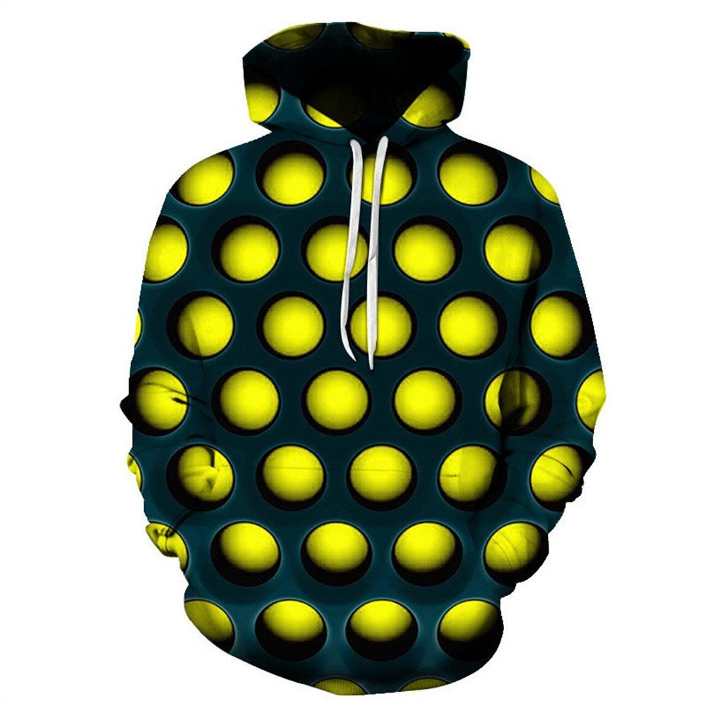 Damen Kreativer Kapuzenpullover mit geometrischem Muster Echoarchiv