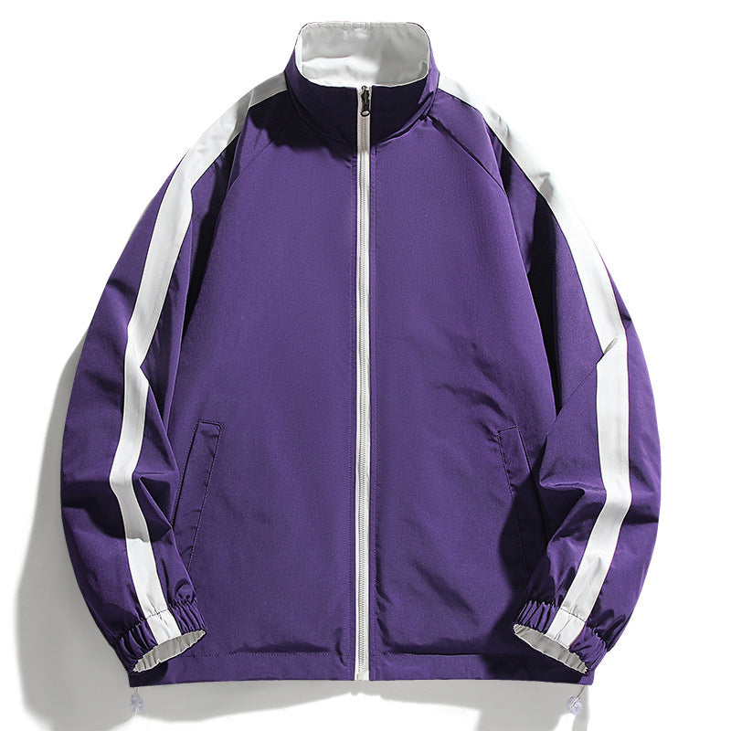 Herren Sportliche Übergangsjacke mit hohem Kragen und seitlichen Reißverschlusstaschen Echoarchiv