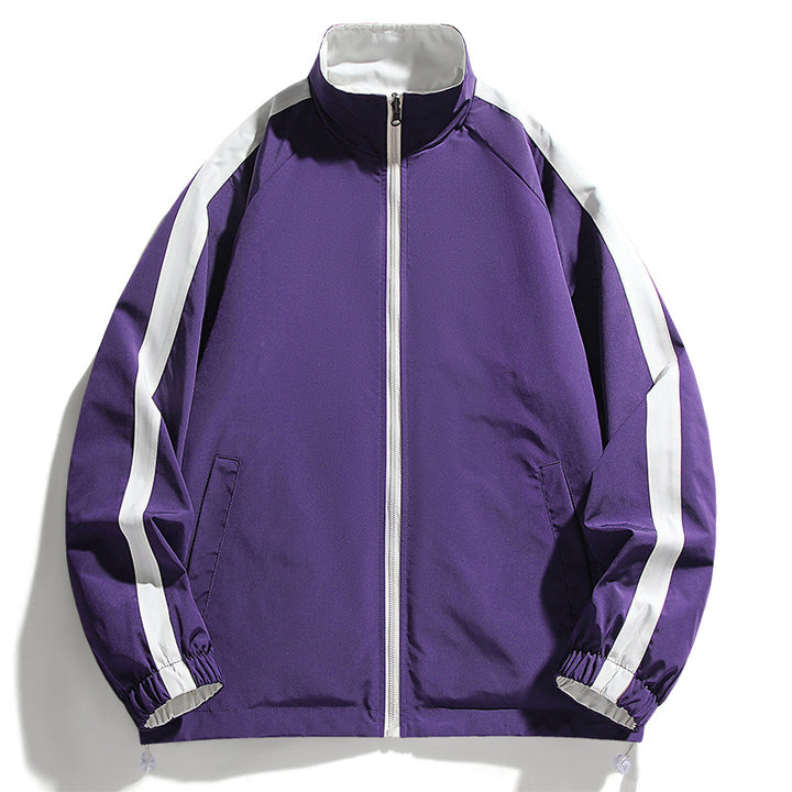 Herren Sportliche Übergangsjacke mit hohem Kragen und seitlichen Reißverschlusstaschen Echoarchiv