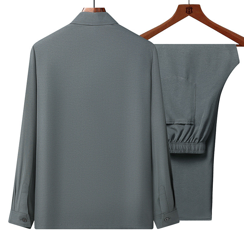 Herren nan leichtes Freizeit-Set mit Hemdjacke und elastischer Bundhose Echo Archiv