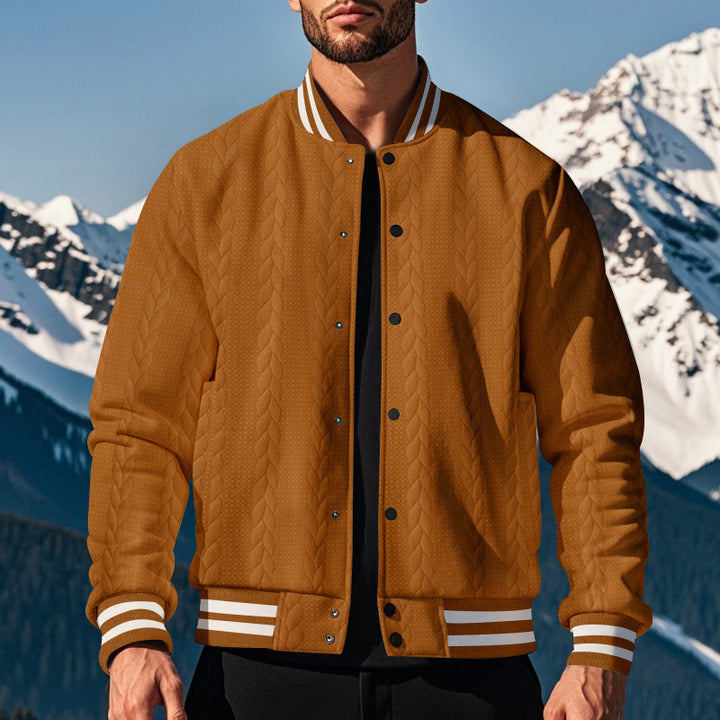 Herren lässige Bomberjacke mit strukturiertem Design Echoarchiv