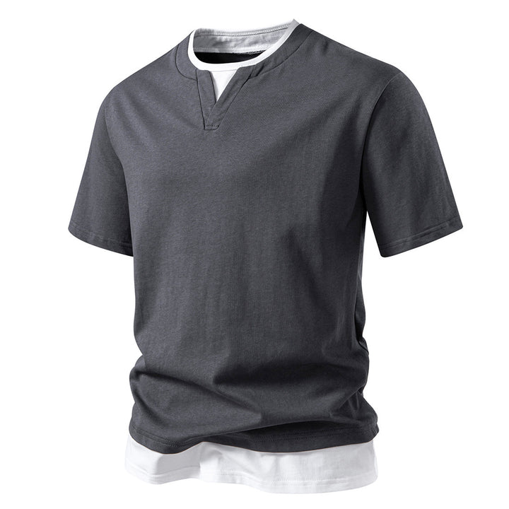 Herren V-Ausschnitt T-Shirt mit modernem Schnitt und lässigem Look Echoarchiv