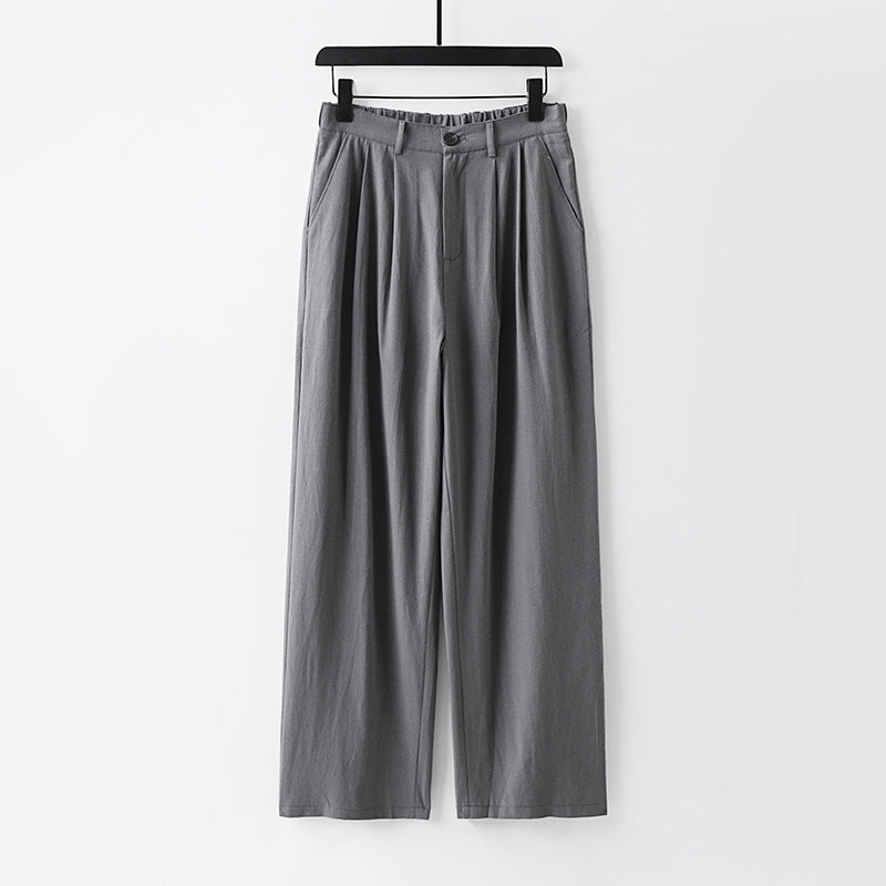 Damen weite Hose mit hoher Taille und Bundfalten Echoarchiv
