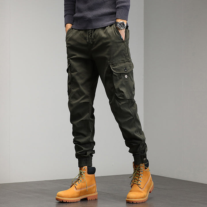 Herren Cargo-Joggerhose im Utility-Look mit elastischem Bund, Mehrfach-Taschen und gerippten Beinabschlüssen Echo Archiv