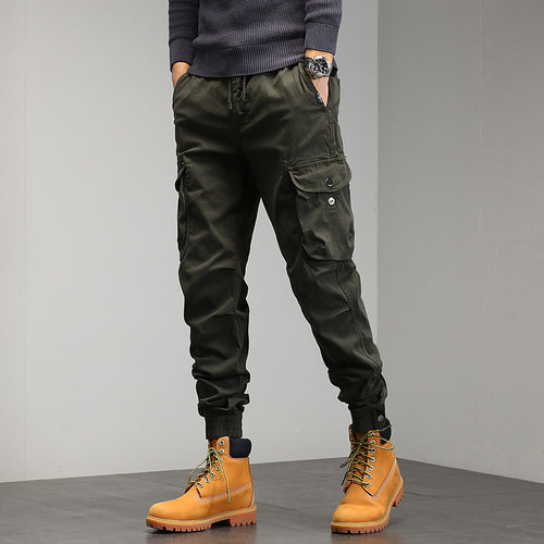 Herren Cargo-Joggerhose im Utility-Look mit elastischem Bund, Mehrfach-Taschen und gerippten Beinabschlüssen Echo Archiv