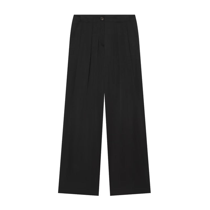 Damen Hochtaillierte Palazzo-Hose mit Bundfalten und seitlichen Eingrifftaschen Echo Archiv