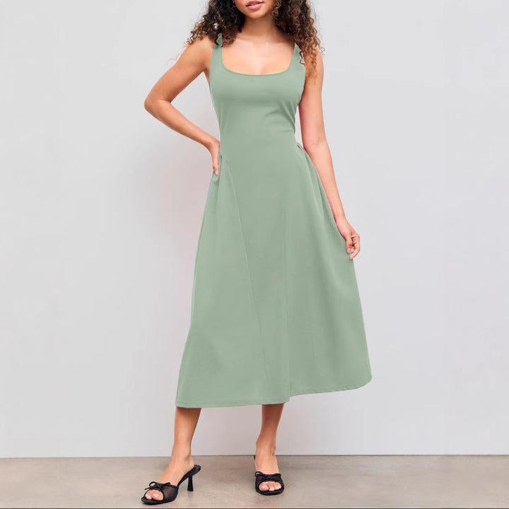 Damen Maxikleid mit schulterfreiem Design und figurfreundlichem Schnitt Echo Archiv