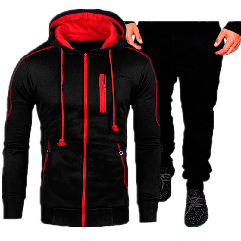 Herren sportliches Kapuzenjacken- und Jogginghosen-Set Echoarchiv