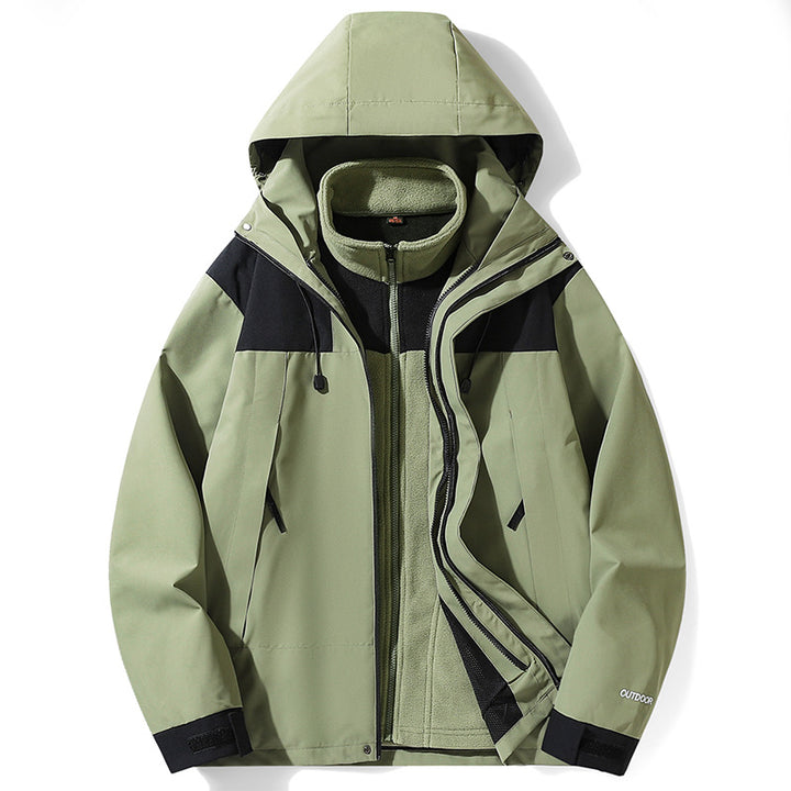 Damen multifunktionale Softshelljacke mit abnehmbaren Fleece-Futter, winddichtem Außenmaterial und verstellbarer Kapuze – Célinea
