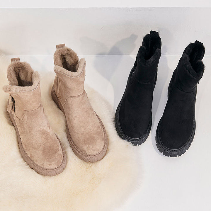 Damen modische Winterboots mit weichem Innenfutter und robustem Profil Echoarchiv